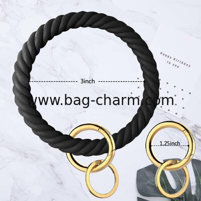 GUGEER Stretchable Wristband Wristlet Keychain Wrist Key Chain Wristlet,Spring Flexible Spiral Wrist Coil ​Wrist Key Holder Key Ring for Sauna Gym Pool ID Badge and Outdoor Sports