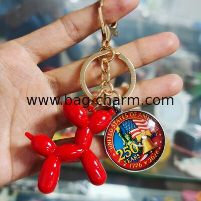 GUGEER USA 250th Anniversary Merchandise American Eagle Flag Keychain Commemorative Gifts Keychains for 1776-2026