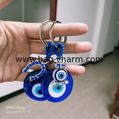 GUGEER Blue Evil Eye Hanging Decoration Nazar Amulet Wall Hanging Home Protection and Blessing Decor (Butterfly-A)