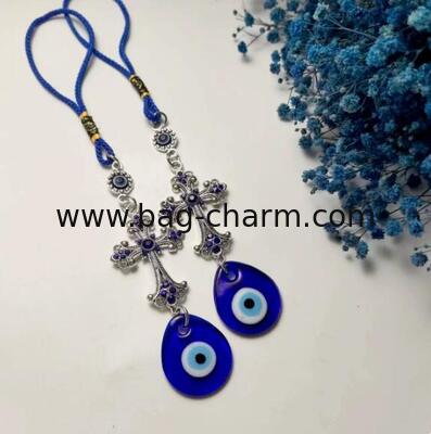 GUGEER Evil Eye Keychains محفزات الحظ كيس السحر للنساء، محفظة جميلة